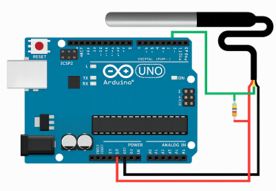 Arduino-based temperature monitoring and thermal protection circuit.