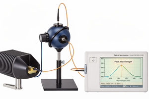 LED Wavelength Measurement using Spectrometer Setup
