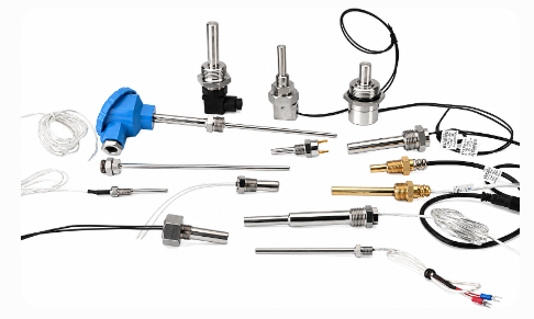 Different types of industrial temperature switches used for thermal monitoring and protection